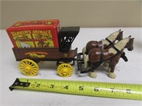 plastic barnum animals wagon & horses