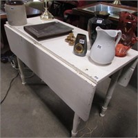 WHITE DROP-LEAF COUNTRY TABLE
