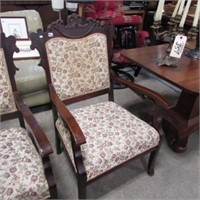 UPHOLSTERED PARLOR ARMCHAIR