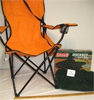 Camp Chair, Inflatable Bed