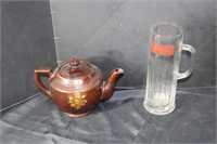 Tea Pot & Large Glass