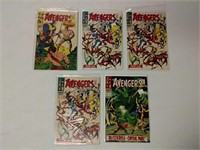 5 The Avengers comics. Including: 40, 44 (x3), 45