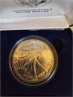 1988 Silver Eagle Dollar in Clamshell Case