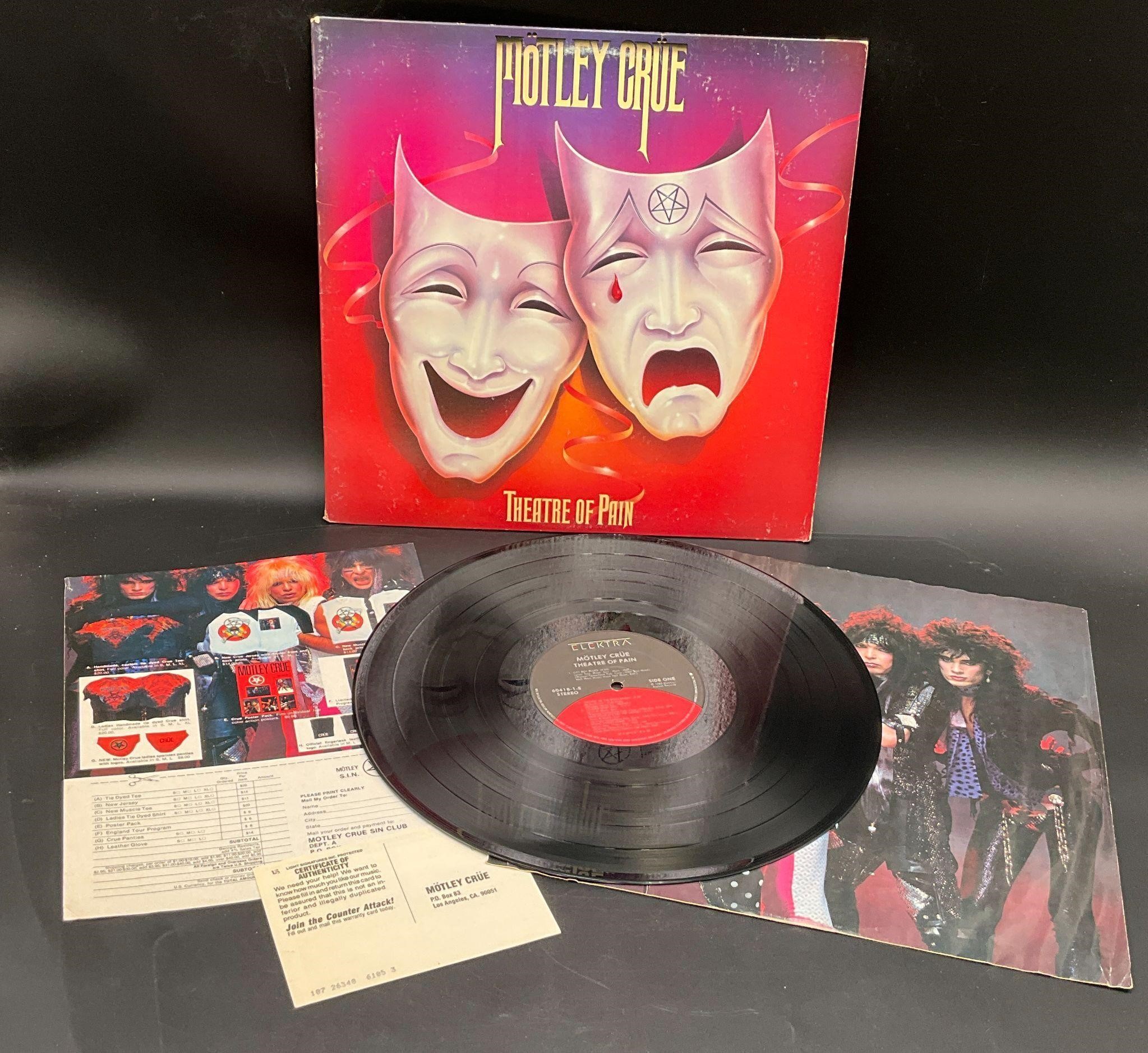 1985 Motley Crue "Theatre Of Pain" OG LP & Inserts