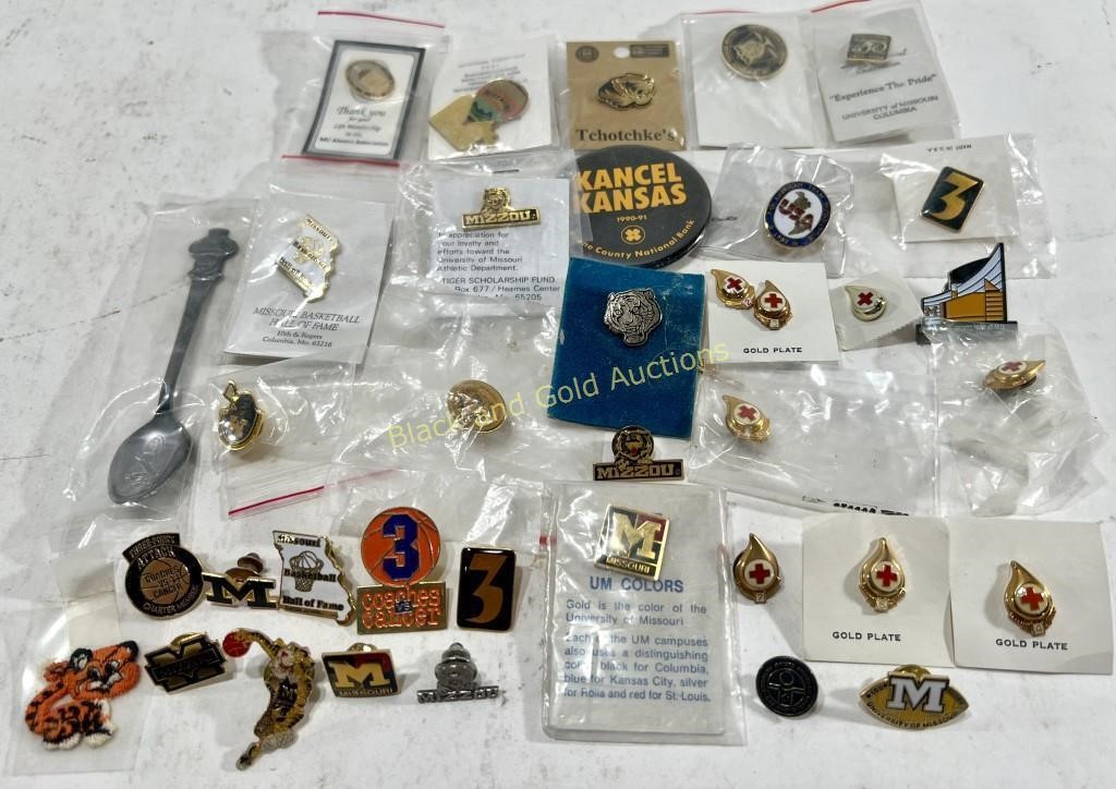 Vintage Missouri Tigers Collectable Pins, Jewelry