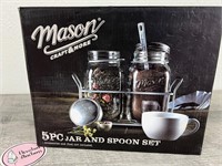 5 piece Mason Jar and spoon set
