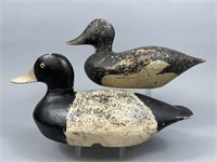 2 Bluebill Drake Duck Decoys