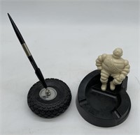 Michelin ashtray & Firestone pen holder