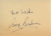 George Gershwin signature cut