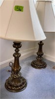 Pair Of Art Nouveau Style Table Lamps 31" Tall