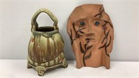 Two Signed Studio Art Pottery Pieces
