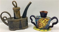 Two Studio Pottery Pieces