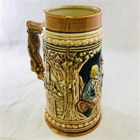 Vintage Pottery Beer Stein (7" Tall)