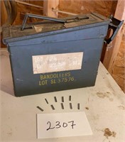 Ammo Box w Vintage Multigraph Typeset Letters