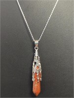 925 stamped 18-in chain with chakra pendant