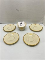 Lot of 5 Assorted Lenox Cream and Gold