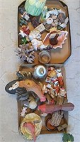 (2) Flats of Figurines and Shells