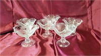 Crystal Icecream Bowls - Set of 6