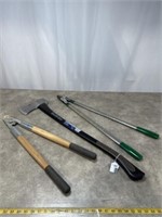 Kobalt wood splitting axe and garden cutters