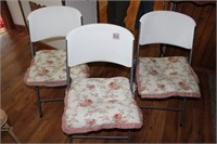 3 Lifetime Folding Chairs