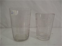 Lot (2) J.V.  Oblander - Bushnell, IL Shot Glass