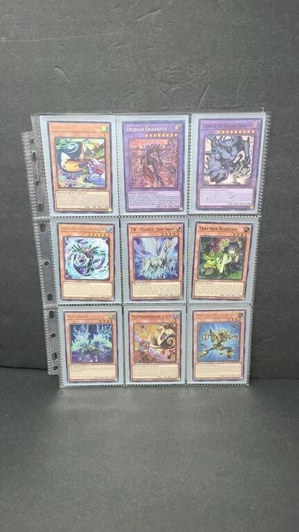 2 SHEETS OF YU-GI-OH CARDS