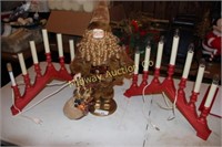 SANTS/  2 RED CANDLE STICKS