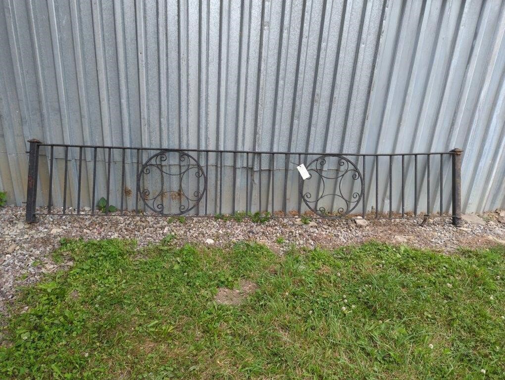 LARGE SECTION OF WROUGHT IRON RAILING 11 1/2 FT.