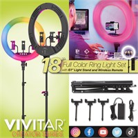 Vivitar 18" LED RGB Ring Light with Tripod