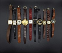 10 LEATHER BAND LADIES WATCHES