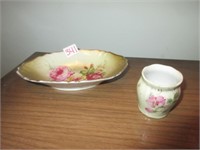vintage dish and toothpick holder