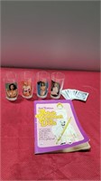 Vintage sip n strip glasses and adult black and