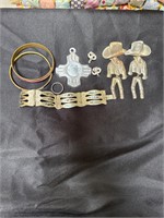 Inlay Bracklets & Ring, Cowboy Earrings, Pendant