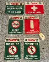 6 x Castrol safety signs
