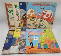 Vintage Christmas Records, Smurfs, Rudolph+