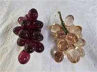 2 Vintage Acrylic Grape Bunches