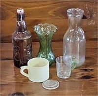 VTG Old Spice Shaving Mug, Vase & Glassware