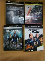 4-Assorted Movies 4k Ultra HD  Group B