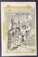 Joe Kubert. Hulk 3-D Cover Art.