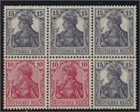 GERMANY MICHEL #100c BOOKLET PANE OF 6 MINT VF NH