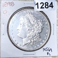 1898-O Morgan Silver Dollar CHOICE BU PL