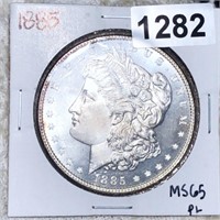 1885 Morgan Silver Dollar GEM BU PL