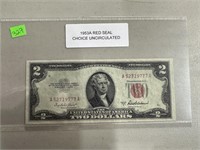 1953-A $2 RED SEAL NOTE HIGH GRADE