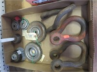 Clevis and grinding wheels