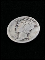 Vintage 1942 10C Mercury Silver Dime Coin