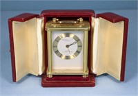 Tiffany & Co. Brass Travel Alarm Clock