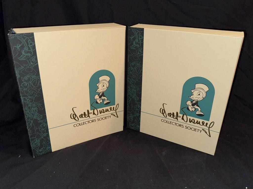 2 Disney Collectors Society Boxes - Jiminy Cricket