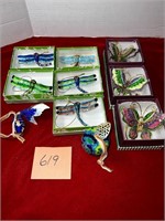 GORGEOUS LOT DRAGONFLY AND BUTTERFLY ORNAMENTS