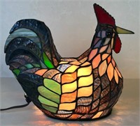 R - STAINED GLASS CHICKEN LAMP (K46)