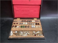 Jewelry Box of Cuff Links and Tie Clips